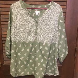 Croft & Barrow 3/4 length sleeve blouse
